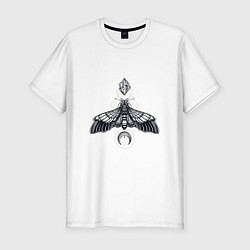 Футболка slim-fit Тату моль, цвет: белый