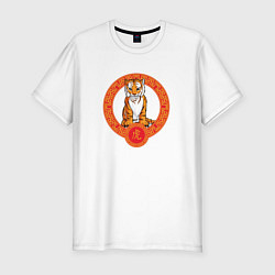Мужская slim-футболка Год тигра по восточному календарю