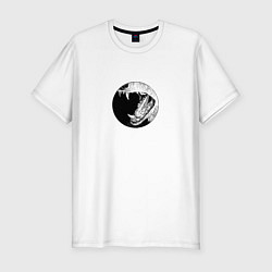 Футболка slim-fit Fangs Wolf, цвет: белый