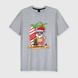 Футболка slim-fit Santa on Vibe, цвет: меланж