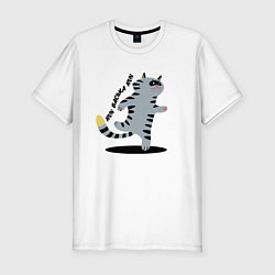 Футболка slim-fit Беги, Васька, беги!, цвет: белый