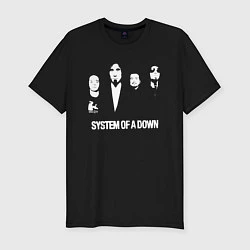 Мужская slim-футболка Состав группы System of a Down