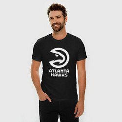 Футболка slim-fit Атланта Хокс, Atlanta Hawks, цвет: черный — фото 2