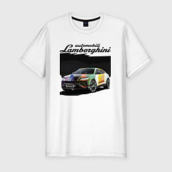 Футболка slim-fit Lamborghini Urus - это очень круто!, цвет: белый