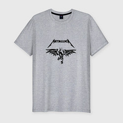 Футболка slim-fit Металика Metallica, цвет: меланж