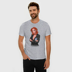 Футболка slim-fit Dana Scully X-Files, цвет: меланж — фото 2