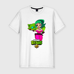 Футболка slim-fit LOLA brawlstars разрушитель, цвет: белый