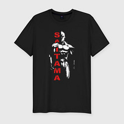 Мужская slim-футболка Мощный Сайтама One Punch-Man