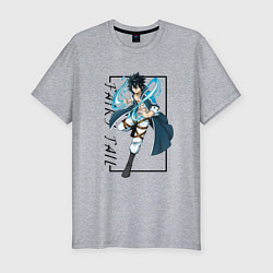 Футболка slim-fit Грей Фуллбастер Fairy Tail, цвет: меланж