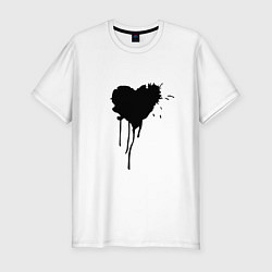 Мужская slim-футболка День любви сердце