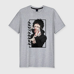 Мужская slim-футболка Рюноске Акутагава Великий из бродячих псов