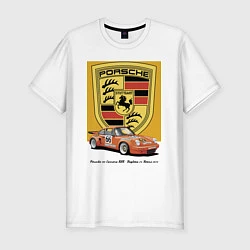 Футболка slim-fit Porsche 911 Carrera RSR - Daytona 24 Hours 1973, цвет: белый