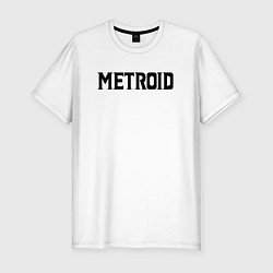 Мужская slim-футболка Metroid Dread Black Logo