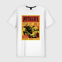 Футболка slim-fit Metallica - Iowa speedway playbill, цвет: белый