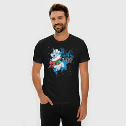 Футболка slim-fit Llama Oh holy night, цвет: черный — фото 2