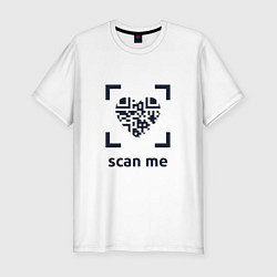 Мужская slim-футболка Scan Me - Heart