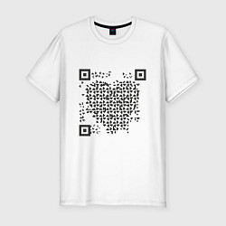 Мужская slim-футболка QR Love