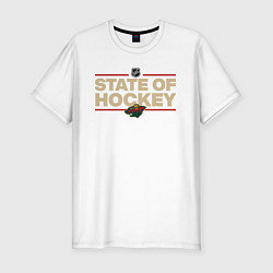 Футболка slim-fit Minnesota Wild NHL Миннесота Уайлд НХЛ, цвет: белый