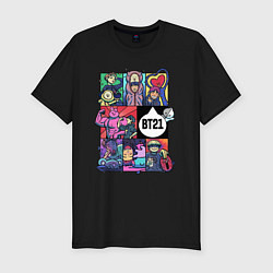 Мужская slim-футболка BT21 POP-ART