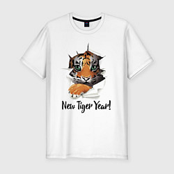 Футболка slim-fit New Tiger Year!, цвет: белый