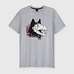 Футболка slim-fit Fashionable avant-garde wolf, цвет: меланж