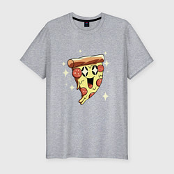 Мужская slim-футболка CUTE PIZZA