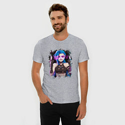 Футболка slim-fit JINX SHOOT ARCANE LOL, цвет: меланж — фото 2