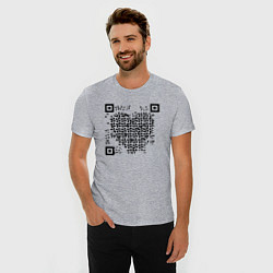 Футболка slim-fit QR-Heart, цвет: меланж — фото 2