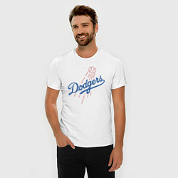 Футболка slim-fit Los Angeles Dodgers baseball, цвет: белый — фото 2
