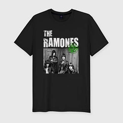 Футболка slim-fit The Ramones Рамоунз, цвет: черный