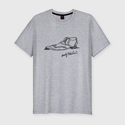 Мужская slim-футболка Andy Warhol - signature