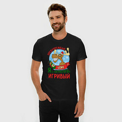 Футболка slim-fit Я игривый, цвет: черный — фото 2