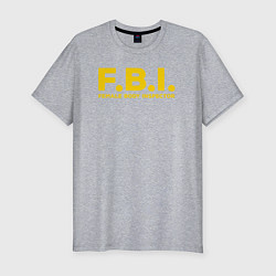 Футболка slim-fit FBI Женского тела инспектор, цвет: меланж