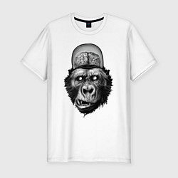 Футболка slim-fit Gorilla brains, цвет: белый