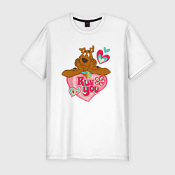 Футболка slim-fit Ruv you Scooby Doo, цвет: белый