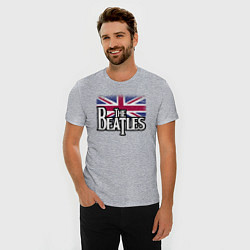 Футболка slim-fit The Beatles Great Britain Битлз, цвет: меланж — фото 2