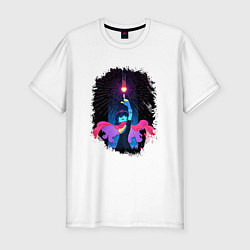 Футболка slim-fit DELTARUNE КРИС И СЕРДЦЕ, цвет: белый