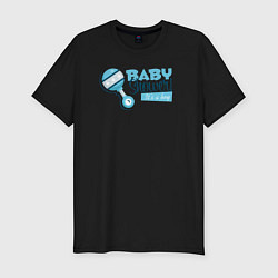 Футболка slim-fit Baby shower boy, цвет: черный