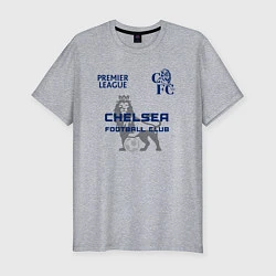 Футболка slim-fit CHELSEA F C ЧЕЛСИ Ф К, цвет: меланж