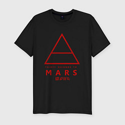 Футболка slim-fit 30 Seconds to Mars рок, цвет: черный