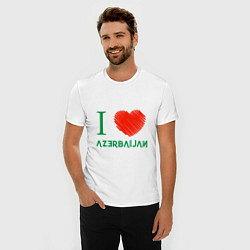 Футболка slim-fit Love Azerbaijan, цвет: белый — фото 2