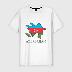 Мужская slim-футболка Map Azerbaijan