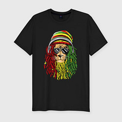 Мужская slim-футболка Rasta lioN