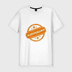 Футболка slim-fit Азербайджан Orange, цвет: белый