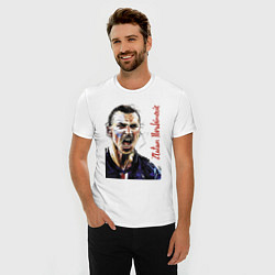 Футболка slim-fit Zlatan Ibrahimovich - striker, Milan, цвет: белый — фото 2