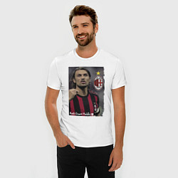 Футболка slim-fit Paolo Cesare Maldini - Milan, captain, цвет: белый — фото 2