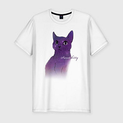 Футболка slim-fit Sweet Kitty, цвет: белый