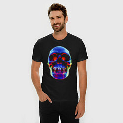 Футболка slim-fit Cool neon skull, цвет: черный — фото 2