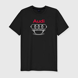 Футболка slim-fit Audi костет, цвет: черный