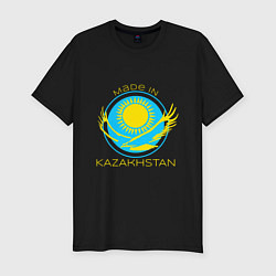 Футболка slim-fit Сделано в Казахстане, цвет: черный